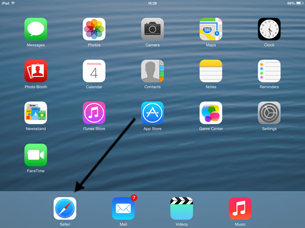 how to search safari page on ipad